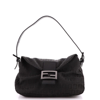 Fendi Double Flap Bag Zucchino Canvas Medium
