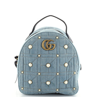 gg marmont mini backpack W20cm x H18cm x D11cm Gucci Black GG Marmont Mini