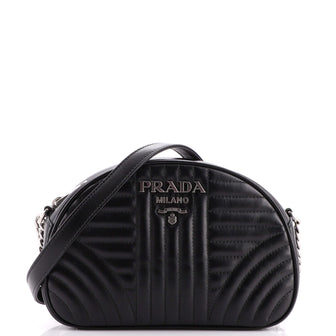 Prada Dome Crossbody Bag Diagramme Quilted Leather Small