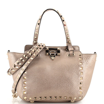 Valentino Garavani Rockstud Tote Pebbled Leather Mini