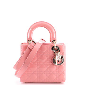 Christian Dior Lady Dior Bag Cannage Quilt Patent Small