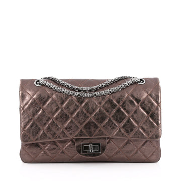Chanel Reissue 2.55 Handbag Metallic Quilted Aged 1978102