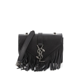 Saint Laurent Serpent Monogram Fringe Crossbody Bag 1978105