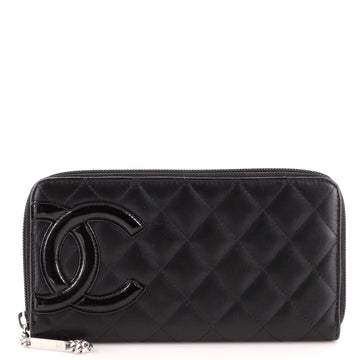 Chanel Cambon Zippy Wallet Quilted Lambskin Long