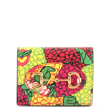 Gucci x Ken Scott GG Marmont Flap Card Case Printed Leather