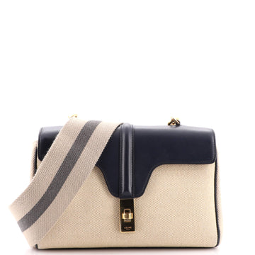 Celine Soft 16 Bag Canvas and Leather Teen
