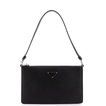 Prada Zip Pochette Shoulder Bag Saffiano Leather Mini
