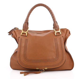 Chloe Marcie Shoulder Bag Leather Large Brown