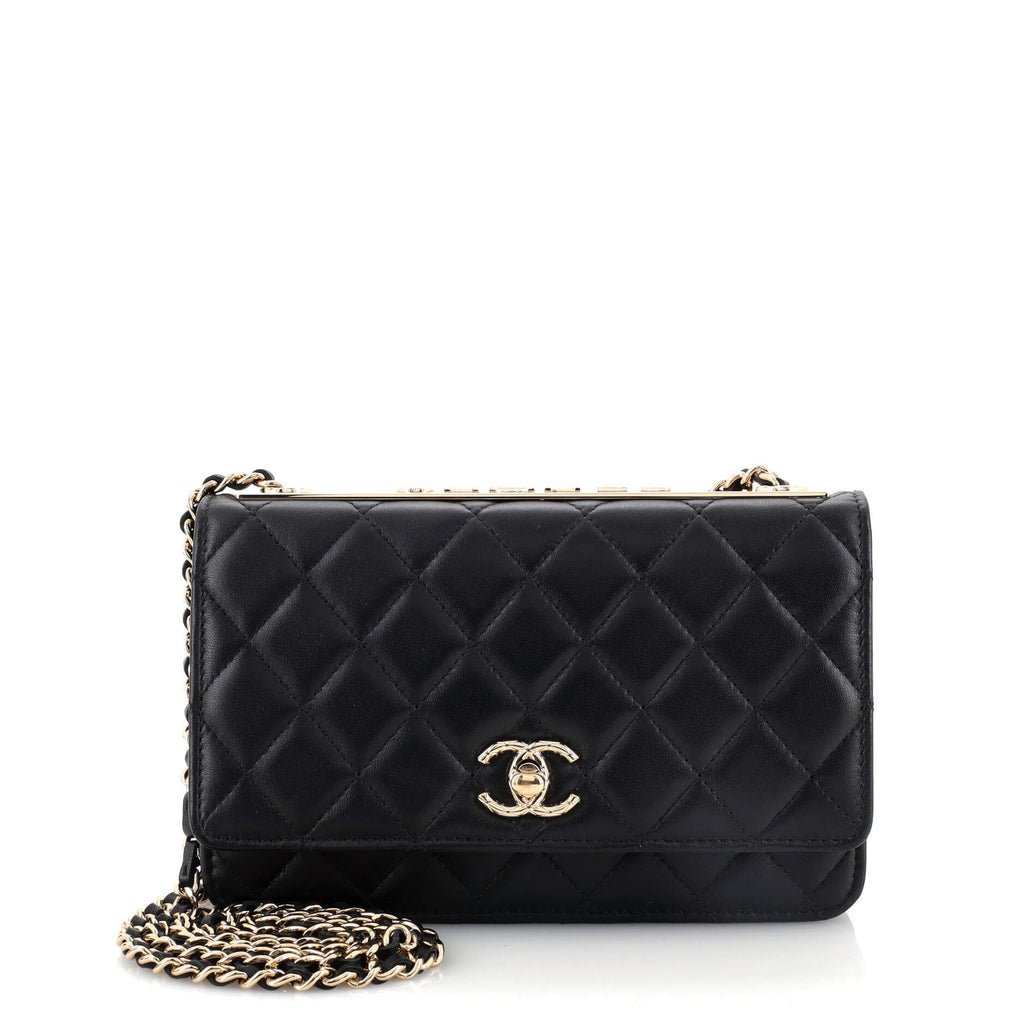 CHANEL Lambskin Quilted Trendy CC Wallet On Chain WOC Nude 892826