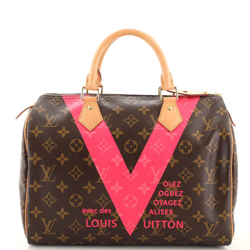 Louis Vuitton Speedy Handbag Limited Edition V Monogram Canvas 30