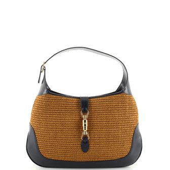 Gucci Jackie 1961 Hobo Straw with Leather Small