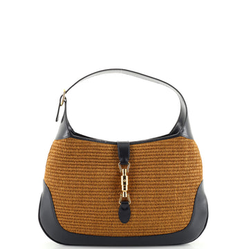 Gucci Jackie 1961 Hobo Straw with Leather Small