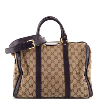 Gucci Convertible Joy Boston Bag GG Canvas Medium