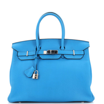 Hermes Birkin Handbag Verso Togo with Palladium Hardware 35