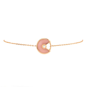 Cartier Amulette de Cartier Bracelet 18K Rose Gold with Diamond and Pink Opal