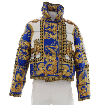 Versace Women's Baroque Puffer Jacket Printed Silk and Down