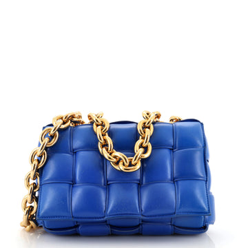 Bottega Veneta Cassette Chain Crossbody Bag Padded Maxi Intrecciato Leather