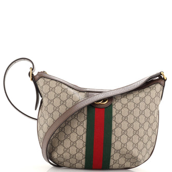 Gucci Ophidia Half Moon Hobo GG Coated Canvas Small