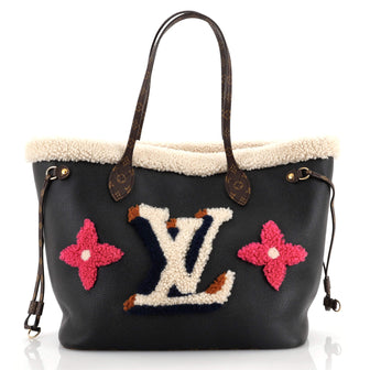 Louis Vuitton Neverfull NM Tote Leather and Monogram Teddy