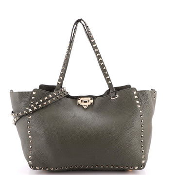 Valentino Garavani Rockstud Tote Pebbled Leather Medium