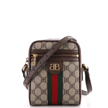 Balenciaga x Gucci The Hacker Project Zip Messenger Bag BB Coated Canvas Mini