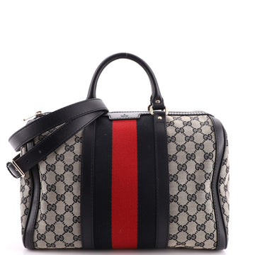 Gucci Vintage Web Boston Bag GG Canvas Medium