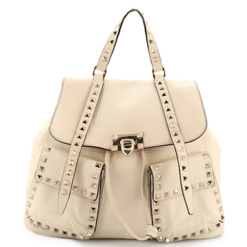 Valentino Garavani Rockstud Flip Lock Backpack Leather