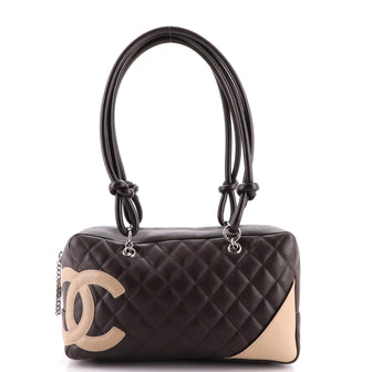 Chanel Cambon Bowler Bag Quilted Leather Medium