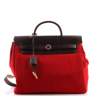 Hermes Herbag A Dos Backpack Toile
