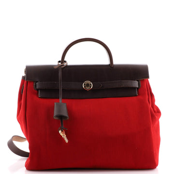 Hermes Herbag A Dos Backpack Toile