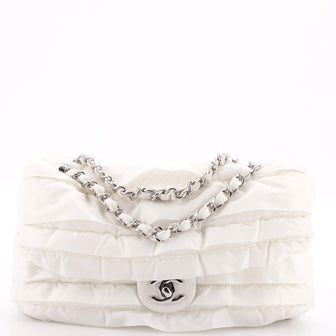 Chanel CC Flap Bag Ruffled Nylon Medium