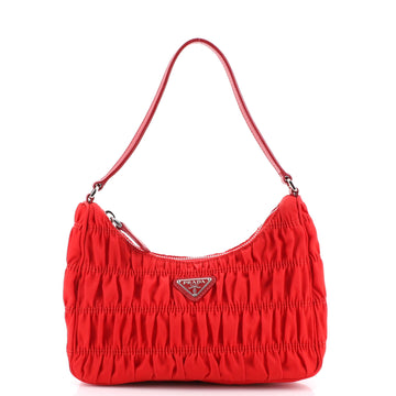 Prada Hobo Tessuto Gaufre with Saffiano Mini