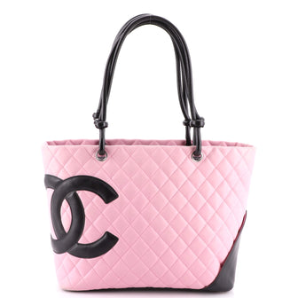 Chanel Cambon Tote Quilted Leather Large