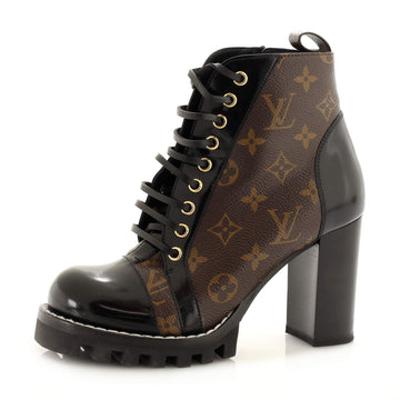 Louis Vuitton Women's Star Trail Ankle Boots Monogram Canvas with Patent