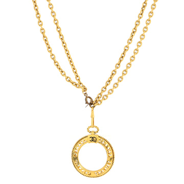 Chanel Magnifying Glass Pendant Necklace Metal