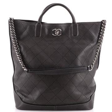 Chanel CC Lock Tote Quilted Caviar Large