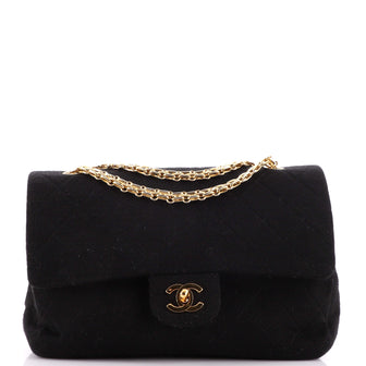 Chanel Vintage Reissue Chain Double Flap Bag Quilted Jersey Medium