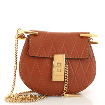 Chloe Drew Crossbody Bag Quilted Leather Nano