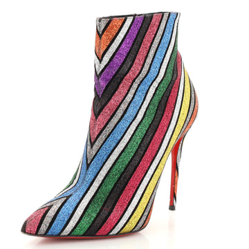 Christian Louboutin Women's So Kate Booty Ankle Boots Glitter Suede 100