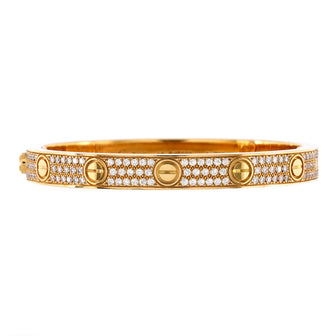 Cartier Love Bracelet 18K Yellow Gold with Pave Diamonds