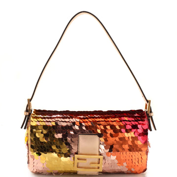 Fendi Baguette 1997 Bag Sequin Embellished Satin Medium