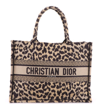 Christian Dior Book Tote Embroidered Canvas Medium