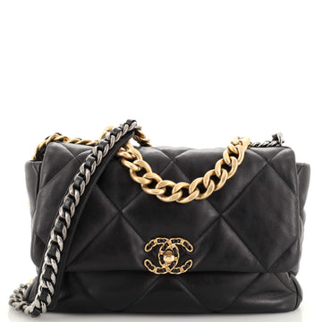 Chanel 19 Flap Bag Quilted Leather Large