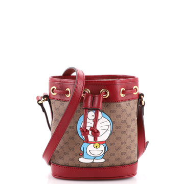 Gucci Doraemon Bucket Bag Printed Mini GG Coated Canvas Mini