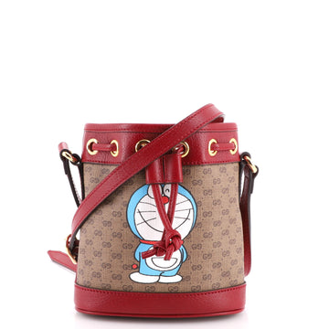 Gucci Doraemon Bucket Bag Printed Mini GG Coated Canvas Mini