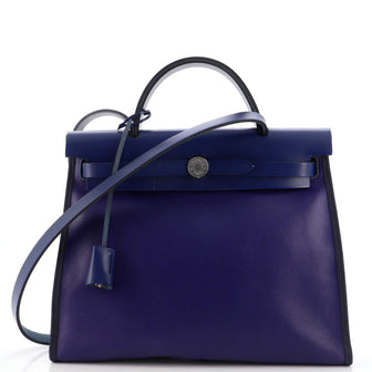 Hermes Herbag Toile and Leather PM