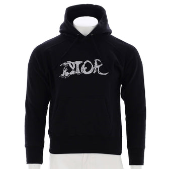 Christian Dior x Peter Doig Men's Logo Hoodie Embroidered Cotton