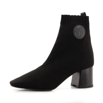 Hermes Women's Volver Ankle Boots Knit Fabric