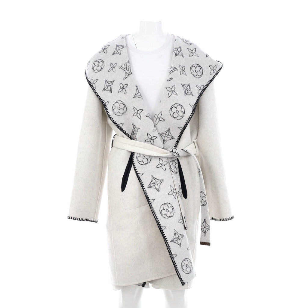 Louis Vuitton, Jackets & Coats, Louis Vuitton Womens Reversible Hooded  Wrap Coat Mahina Wool Neutral