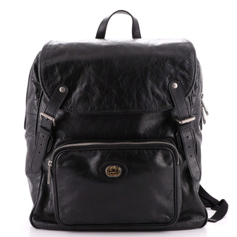 Gucci Morpheus Flap Backpack Glazed Leather Large